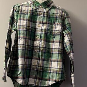 Polo by Ralph Lauren Kids Green Plaid Button Down Shirt